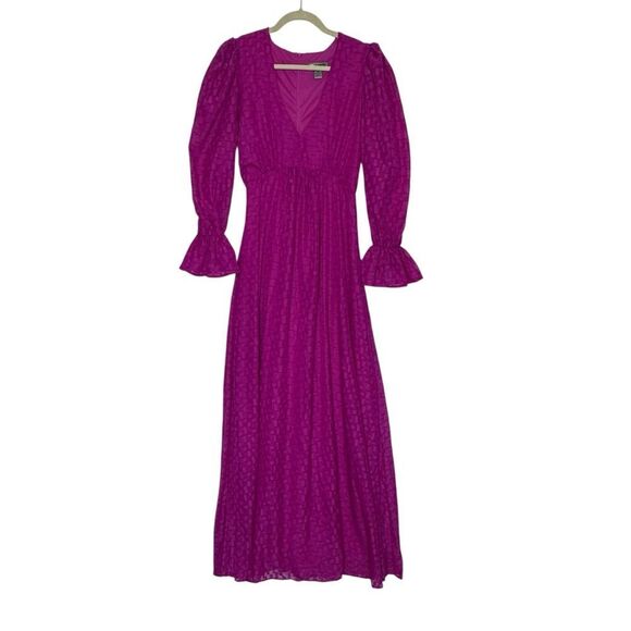 Love By Design Pink V Neck Long Sleeve Maxi Dress NEW | S - Picture 2 of 9